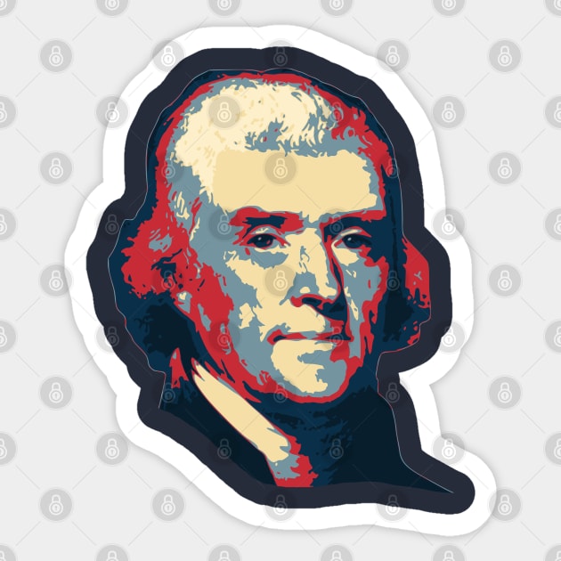 Thomas Jefferson Pop Art Sticker by Nerd_art